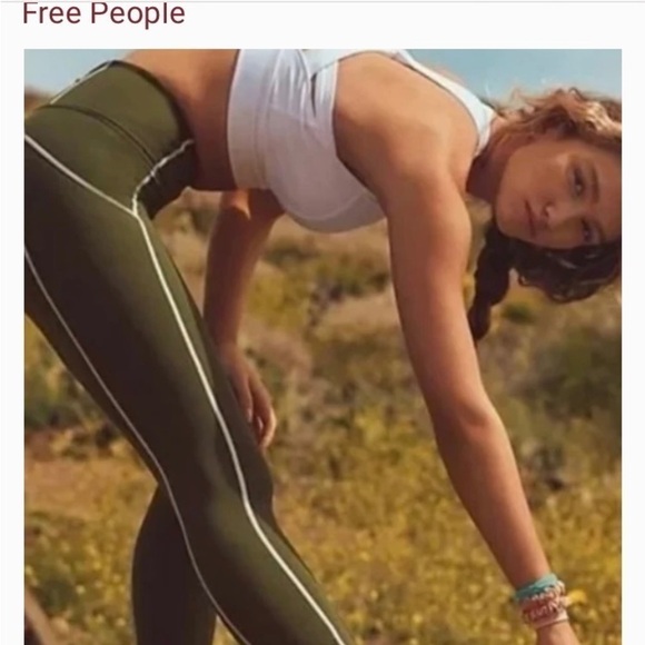 Free People You're a Peach leggings Secret Moss Sz xs - Picture 3 of 8